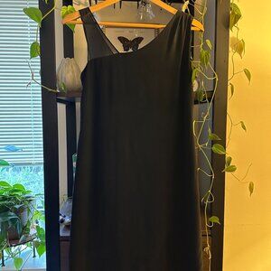 EILEEN FISHER 100% Silk Sleeveless Sheer Strap Shift Dress
